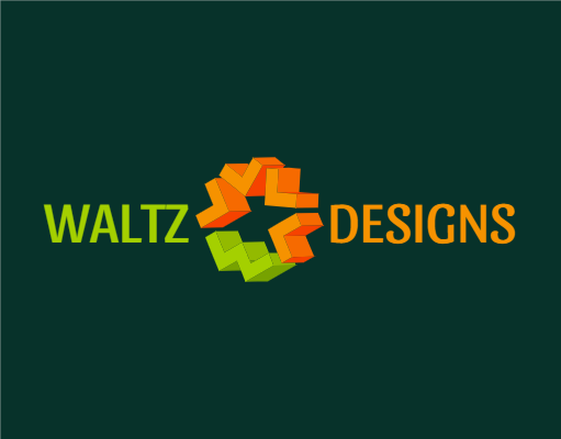 advertising logo 3D initial W in blocks