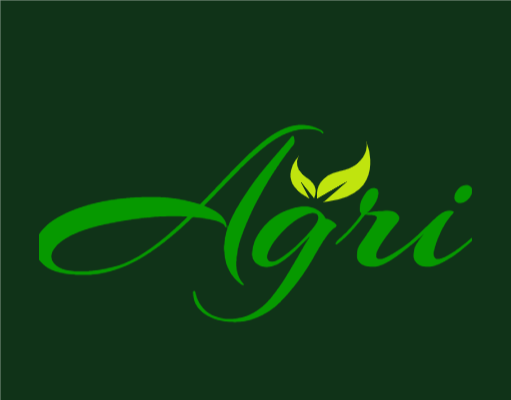 agriculture logo leaves on top of text