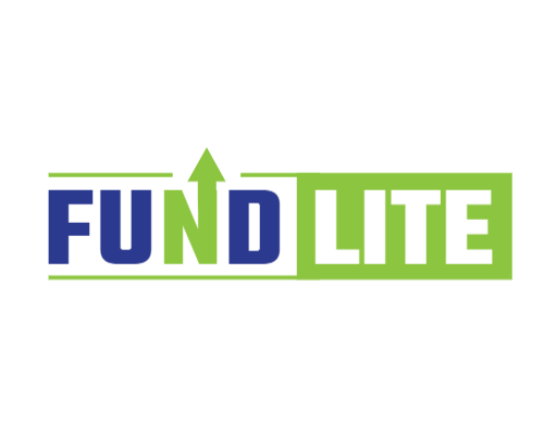 finance logo letter N forming arrow with text