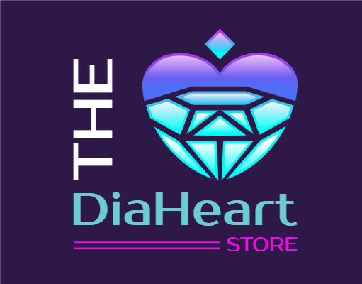 gemstones logo maker heart and diamond