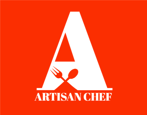 chef logo image cutlery in letter A