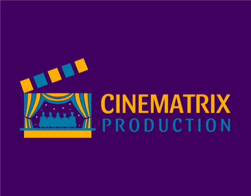 logo maker clapperboard forming theater