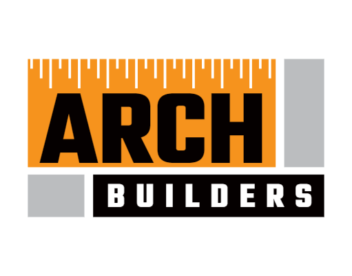 construction logo measuring scale and rectangles