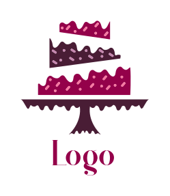Editable Bakery Logo Template, DIY Edit Watercolor Cake Logo, Wedding