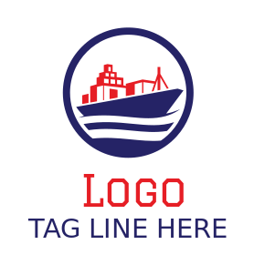 trade container ship logo