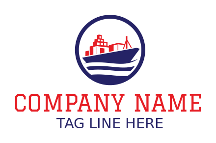 trade container ship logo