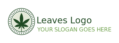 medical logo maker cannabis leaves in circle