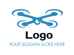 create a security logo minimal style drone
