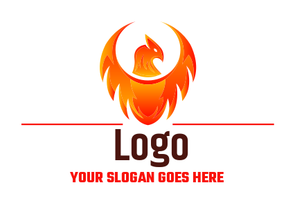 fire phoenix logo design
