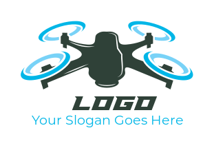 make a security logo flying drone