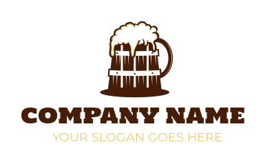 restaurant logo online keg of beer frothing