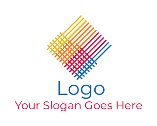 apparel logo fabric textile in line art polygon