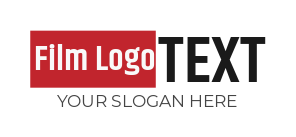 text logo icon in red block