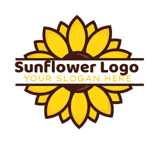 Best Sunflower Logos | DIY Sunflower Logo Maker | LogoDesign.net