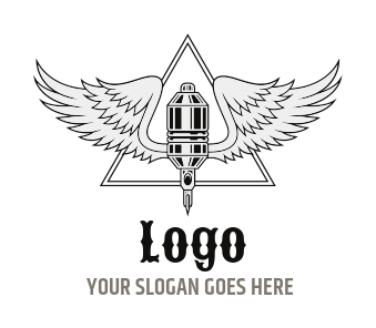 Tattoo studio logo design Royalty Free Vector Image