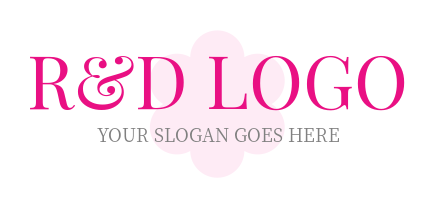 text logo template in pastel flower shape