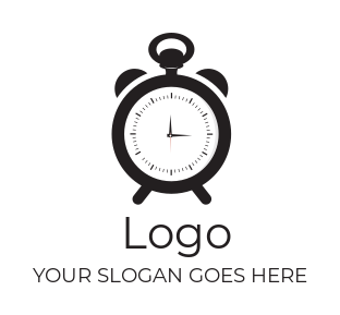 apparel logo alarm clock showing time