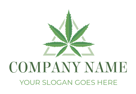 medical logo cannabis leaves in warning sign 