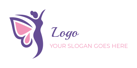 spa logo maker woman with butterfly wings | Logo Template by LogoDesign.net