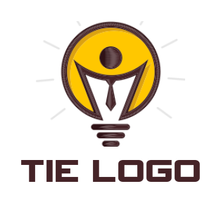 Generate a HR logo of abstract person in bulb