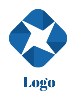 create a consulting logo abstract star inside the rhombus shape