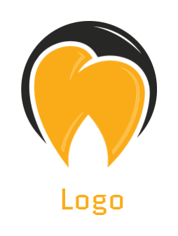 make a medical logo abstract tooth with circle