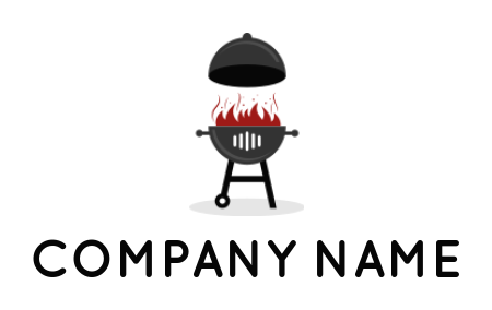 Make a food logo of bbq grill with fire - logodesign.net
