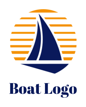 Fishing boat logo design image for sea Royalty Free Vector