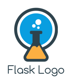 research logo template bubbling flask and circle - logodesign.net