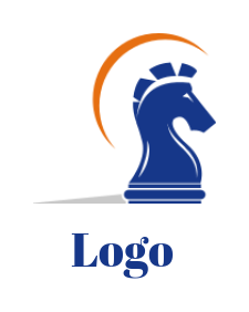 chess knight with swoosh | Logo Template by LogoDesign.net