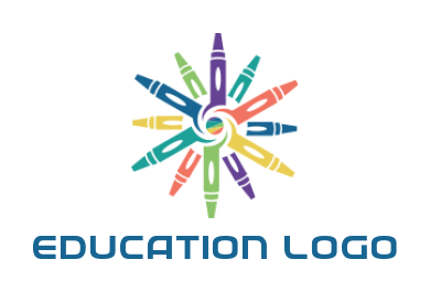 education logo symbol markers in shape of star
