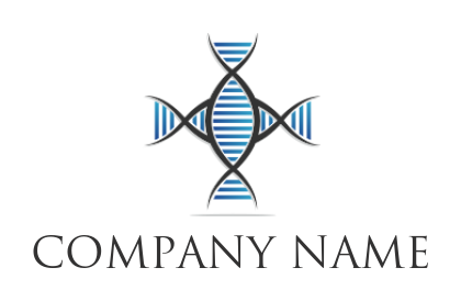 create a medical logo maker DNA plus symbol