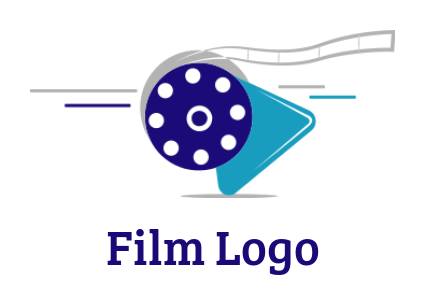 make a media logo film reel wheel with play icon - logodesign.net