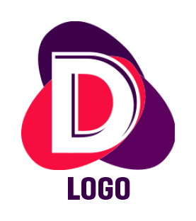 Design a Letter D logo in abstract shape