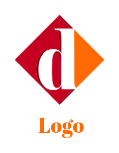 Letter D logo icon inside square