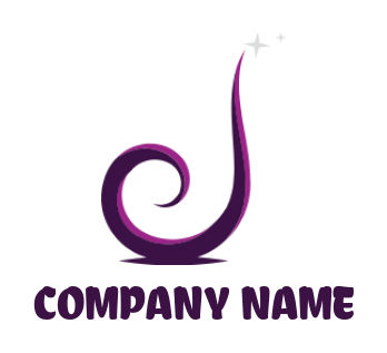 alphabets logo online swirl forming Letter J