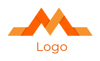 letter m forming mountain shape  Logo Template by