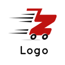 Letter Z logo icon forming Shopping Cart