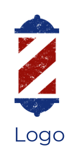 Letter Z logo template in barber pole lamp