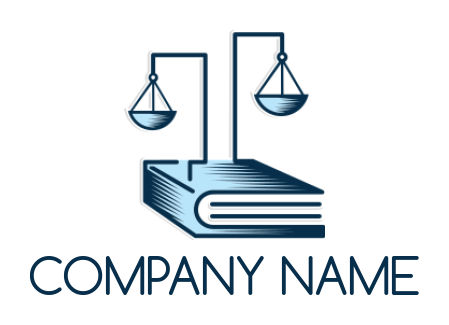make an attorney logo book merged with scales