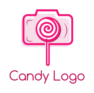 create a photography logo lollipop merged with camera - logodesign.net