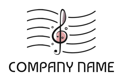 music logo maker music note on a sheet - logodesign.net