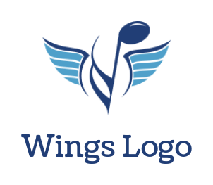 Free Logo Design Maker - Wings and Heart Logo Template