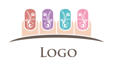 generate a beauty logo of template nail art