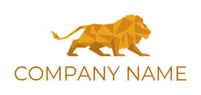 make an animal logo polygonal lion - logodesign.net