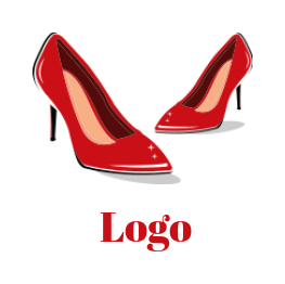 fashion logo template red stiletto heels shoes | Logo Template by ...