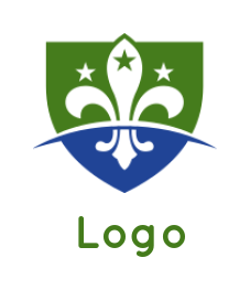design an insurance logo shield combine with stars and swoosh
