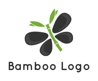 design a spa logo spa stone butterfly with bamboo stick