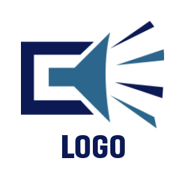 alphabets logo icon Letter C forming speaker