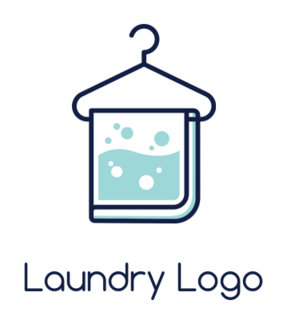 laundry shop logo design